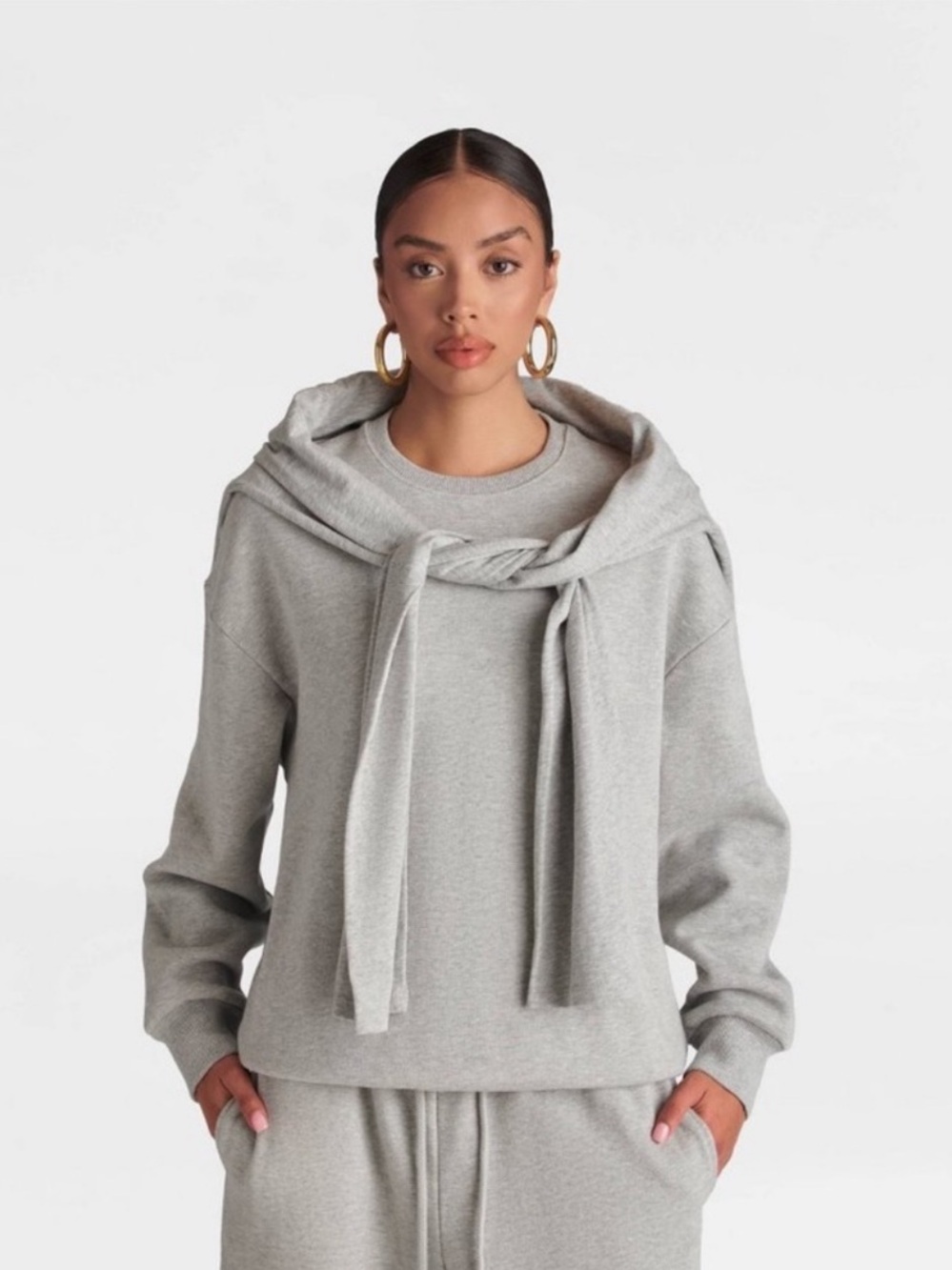KBB by KAHLANA Women's LS
"The Double Layer Crewneck Sweatshirt Gray - Small